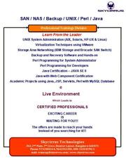 best training centre for SAN|skycirrus domlur |bangalore