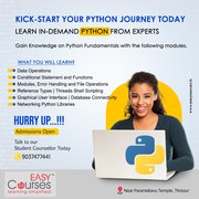 Professional Training on Python available both Online and Offline